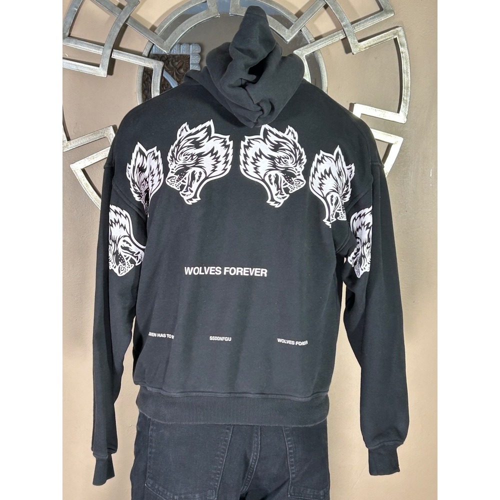 Wolves Club Black Hoodie S "Wolves Forever" "Heaven Has To Wait" 771 out of 1000